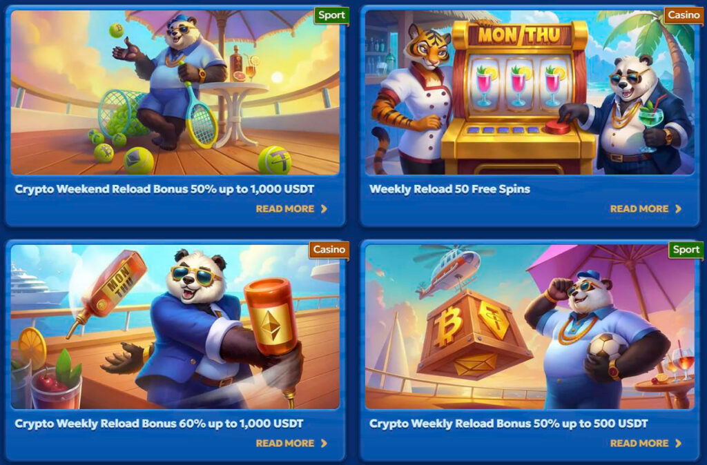 crypto bonuses pandido casino